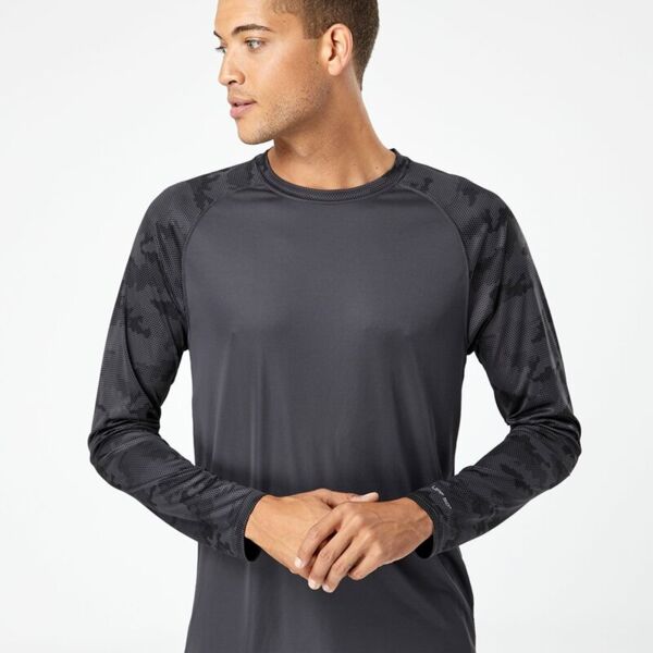 Cayman Performance Camo Colorblocked Long Sleeve T-Shirt Thumbnail