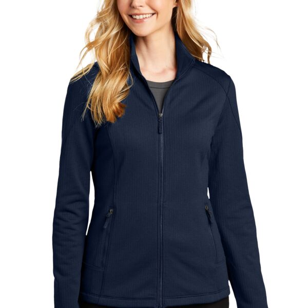 Women's Grid Fleece Jacket Thumbnail